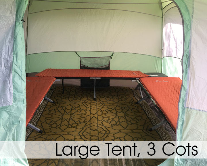 pre tent Pre-Pitched Tent Add Ons at The Caverns – Dancin' Days Festival Camping